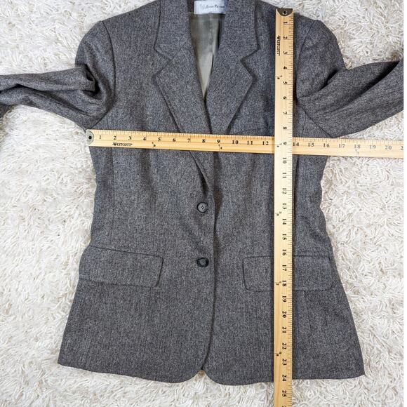 Vintage Evan Picone Two Piece Wool Skirt Suit Gray Vintage Size 8 Modern Size 0 - Picture 7 of 14